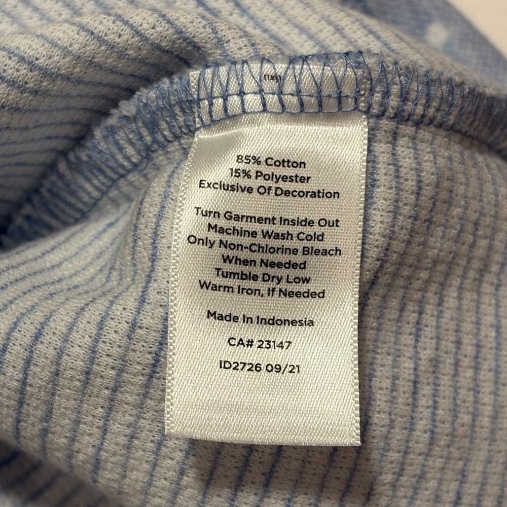 Talbots Light Blue Polka Dot Long Sleeve Top - Picture 7 of 7